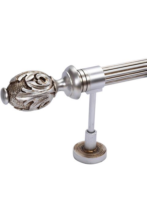 Perdejim Gri Fon Perde Rustik Perde Askısı Antik Eskitme Rustik 100 Cm Ark06