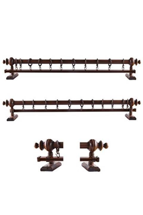 Umut Perde Kahverengi Ahşap Rustik Borusu 2 Mt ( 200 Cm )