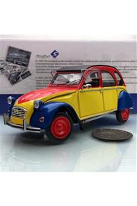 SOLİDO DİECAST 1985 Citroen 2cv 6 Ricard Yellow / Red / Blue 1:18 Ölçek Solido