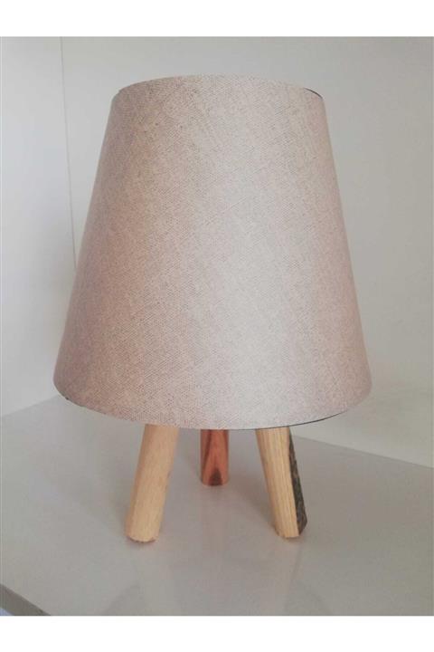 SALMAN Abajur Lamba Ahşap Ayaklı