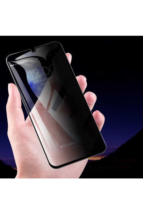 Apple Iphone 11 Pro Uyumlu  5d Privacy Tam Kaplayan Kırılmaz Temperli Cam + Popsocket