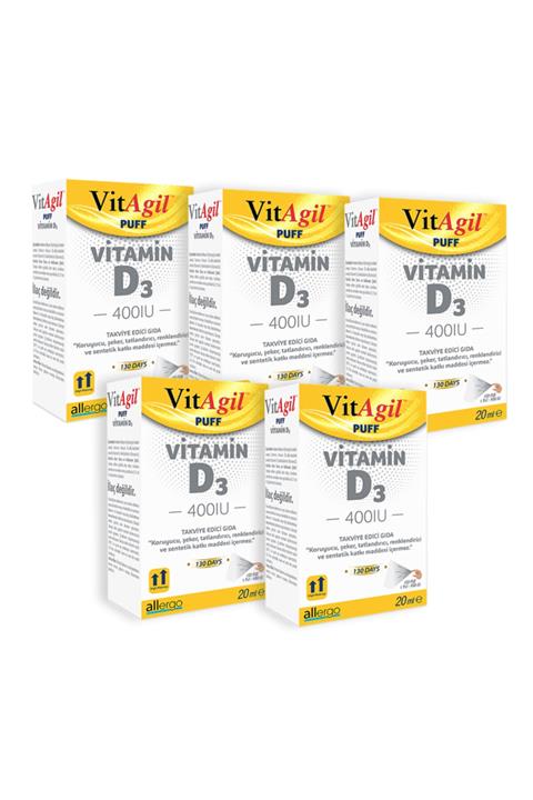 Vitagil 400'Iu Vitamin D3 20 ml x5 Adet