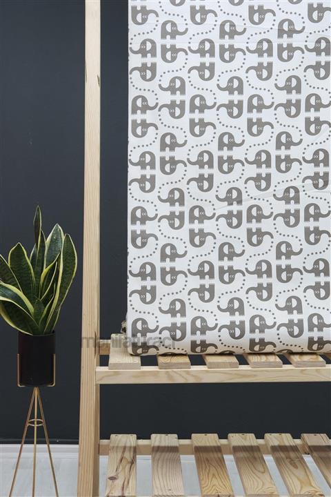 NERGIZ Fil Desenli Panama Duck Bezi Keten Kumaş