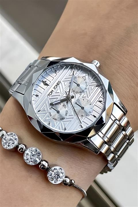 Tom Jones Gümüş Çelik Kordon Kadın Kol Saati ve Bileklik