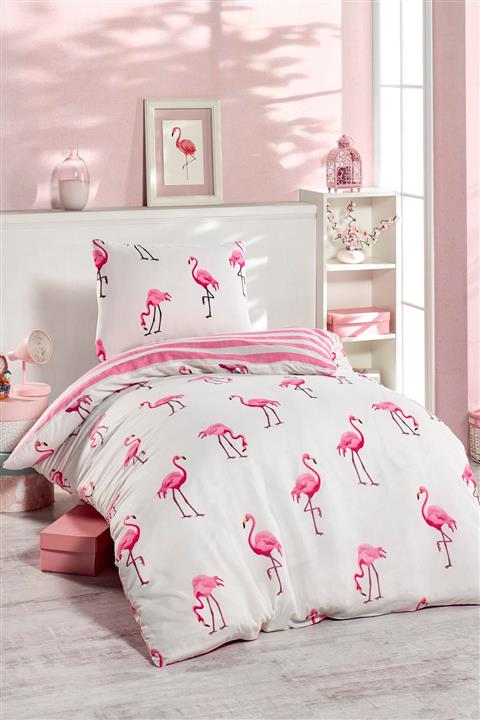 Ev & Ev Home Junior Nevresim Seti Tek Kişilik Maylin Pembe