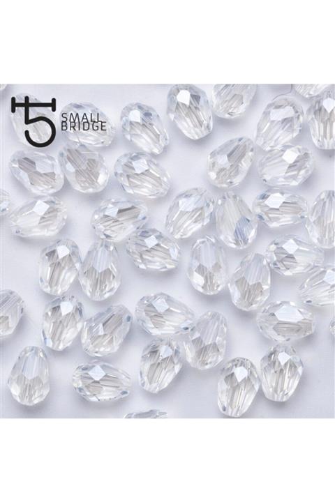bba new trend 6*8mm Damla Kristal 200 Ad Şeffaf Kristal Gözyaşı Boncuk Takı Yapımı Için