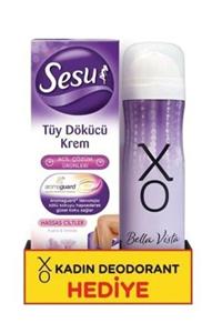 Sesu Tüy Dökücü Krem Hassas Ciltler Için Pudra & Orkide 100 Ml+ Xo Bella Vista Deo. 125 Ml Hediyeli