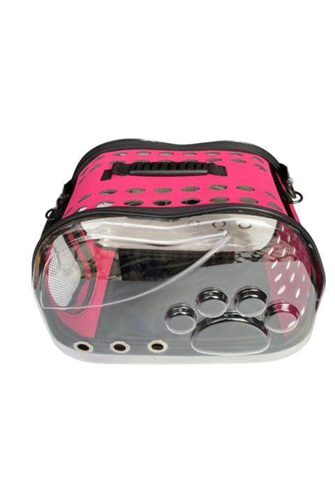 hepsipatili 4 Yüzeyi Hava Delikli Şeffaf Neon Pembe Taşıma Çantası 42 cm x 26 cm x 35 cm