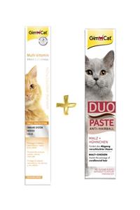 Gimcat MultiVitamin Paste 100gr + GimCat Duo Paste Tavuklu Malt Kedi Macunu 50gr