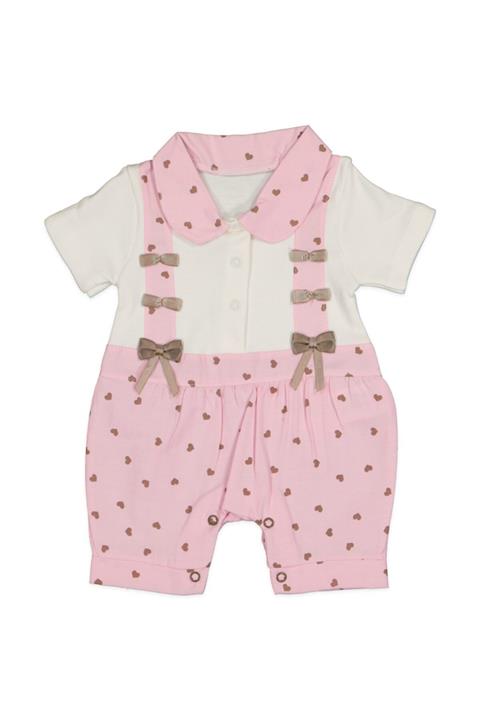 Jaju Baby Pembe Fiyonklu Salopet Tulum