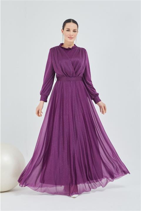 SARE Kadın Yeni Sezon Simli Abiye Elbise