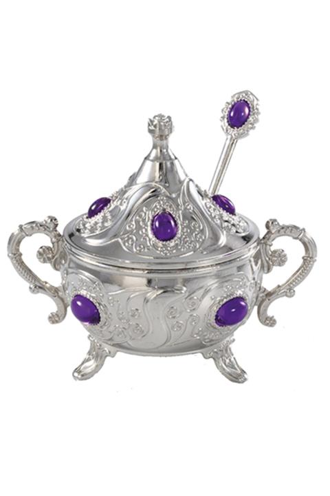 ARSAL Kaşıklı Şekerlik Mor Taşlı