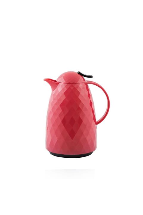 EW's Kitchenware 1 Lt Soft Fuşya Prizma Basma Kapaklı Termos