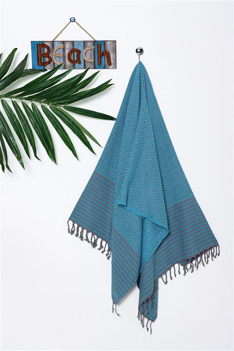 Stelo de Maro Carat Pamuklu Peştamal Turkuaz  100x185 cm