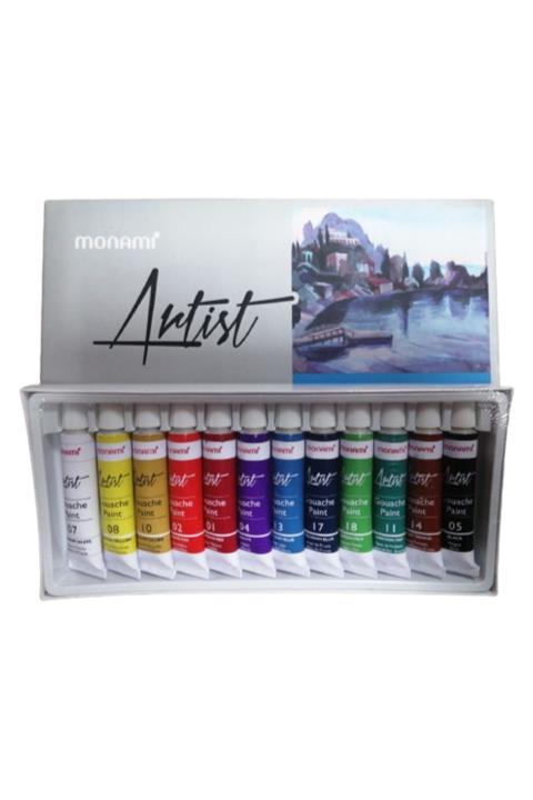 Monami Artist Guaj Boya 12 Renk 12ml