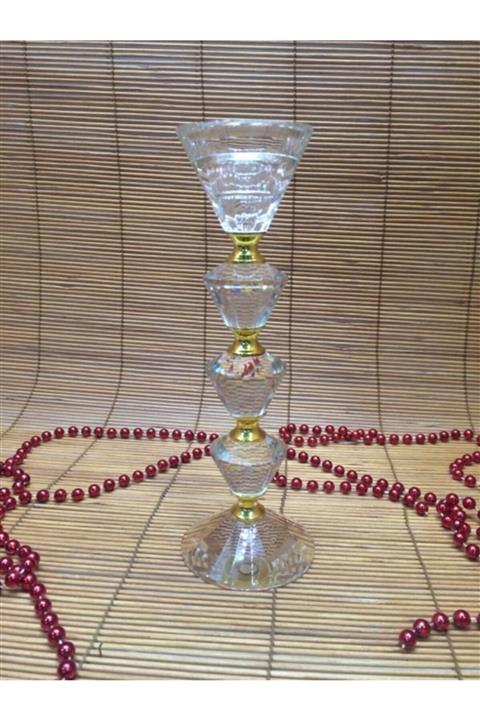 Kosova Ksv Kristal Uzun Tekli Şamdanlık - Mumluk