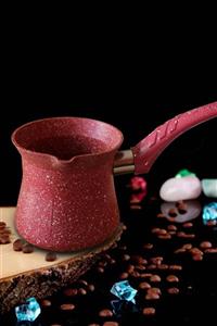 san Şan Granit Cezve Kırmızı Granit Sütlük - No:6 - 700 ml