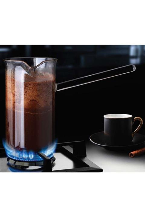 HİLALSHOP Borasilikat Cam Cezve Isıya Dayanıklı