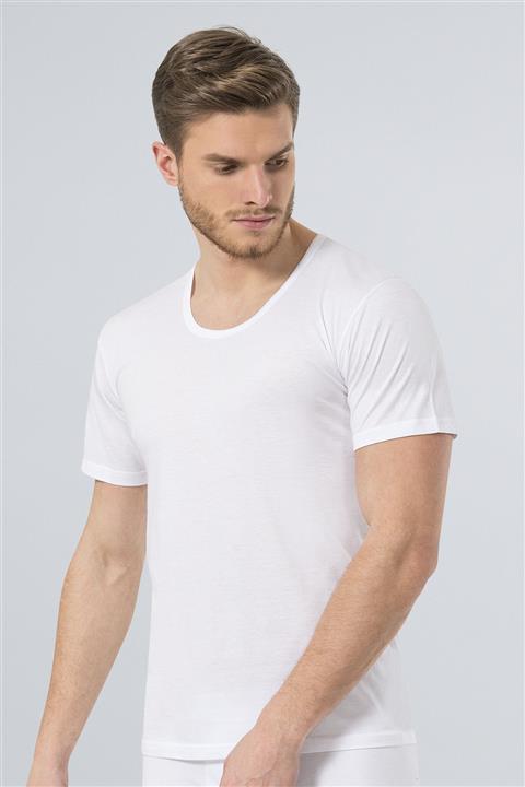 TÜREN Erkek Beyaz Modal O Yaka Fanila