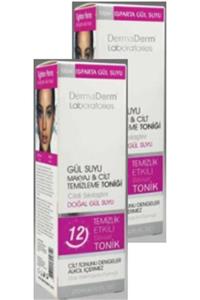 DermaDerm Doğal Gül Suyu (makyaj & Cilt Temizleme Toniği) 200 Ml (2 Adet)