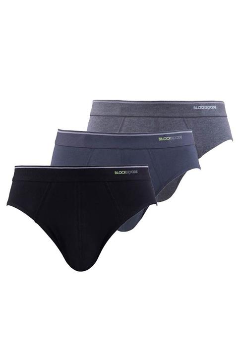 Blackspade 3'lü Siyah Antrasit Erkek Slip 9672