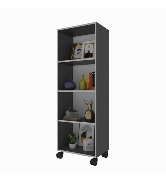 Kenzlife mutfak dolabı raziye 148*030*030 gri tekerlekli banyo evrak ofis ayakkabılık kiler