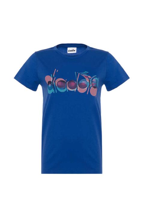 Diadora Ss T-shirt Iconic Saks Mavi Kadın Tişört - 502.176088-c3940