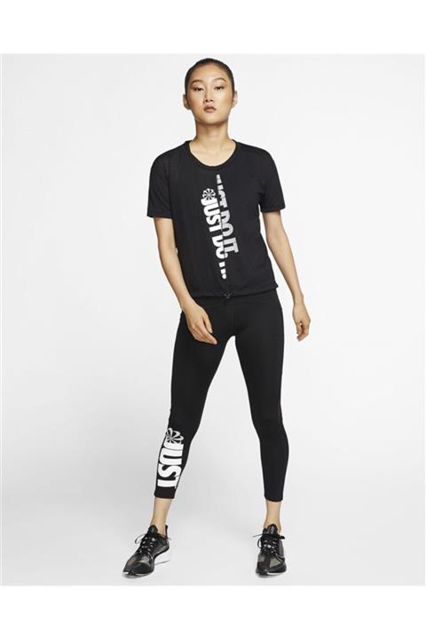 Nike Icon Clash Sleeve Running Top Kadın Tişört - Siyah