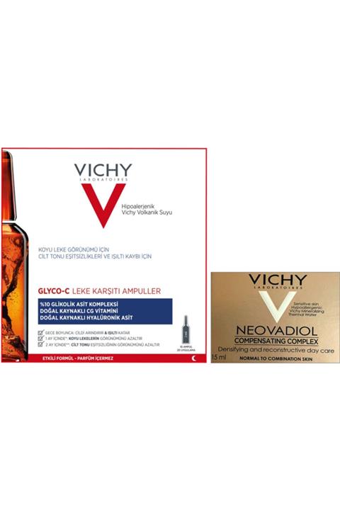 Vichy Vıchy Glyco-c Leke Karşıtı 10 Ampul + Vıchy Neovadıol Compensatıng Complex 15 Ml