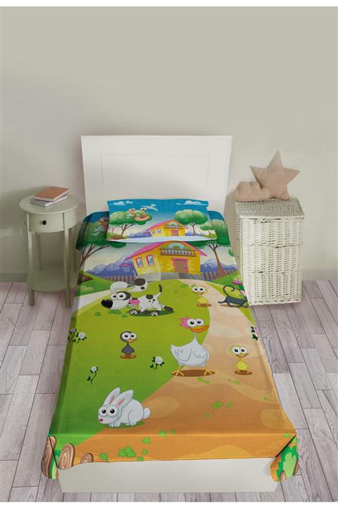 Jungle Halı Sevimli Hayvanlar Jp74 Pike&yatak Örtüsü(yastık Kılıflı)