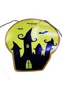 LAUREL DREAM Cadılar Bayramı Halloween Siyah Şatolu Flama Afiş Banner 2 Metre