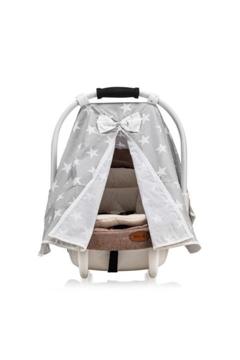 Moje Puset Örtüsü - Mega Yıldızlı Gri