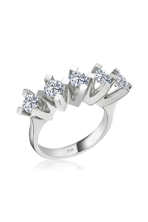 Eva Pırlanta Beştaş Yüzük 1,00 Karat F Renk 995369