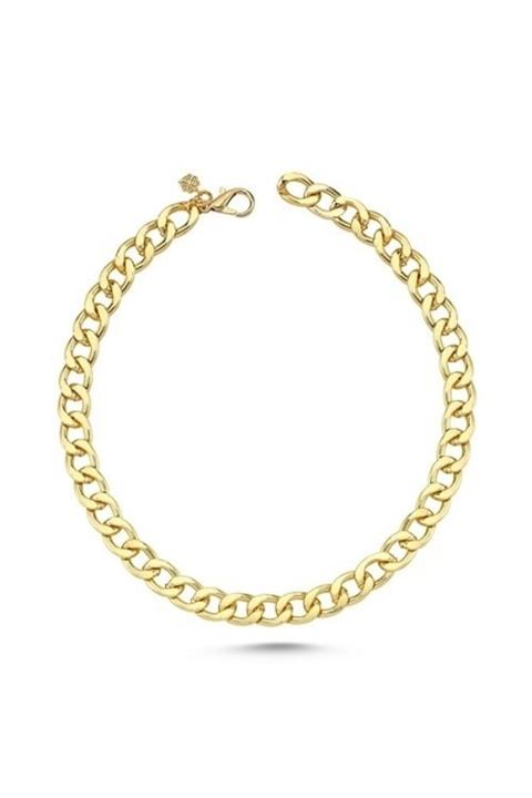 altın pati Thepassage Kedi Köpek Kolyesi - Gold Large - 55 Cm.