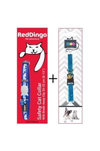 RedDingo Red Dingo Kamuflaj Lacivert Güvenli Kilit Boyun Tasması