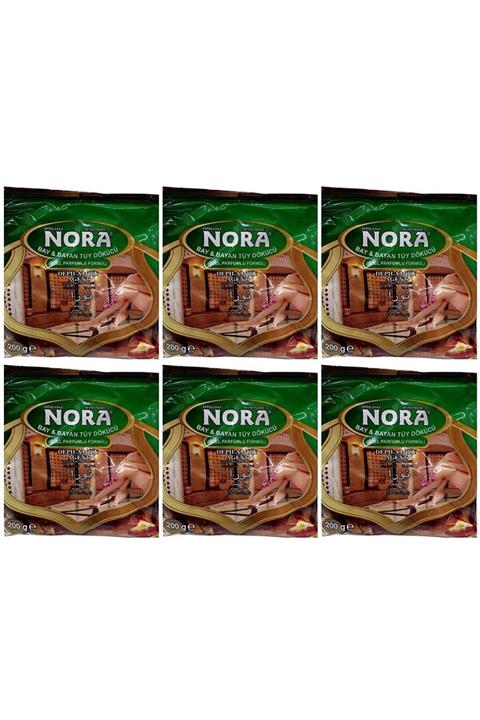Nora Erkek- Kadın Tüy Dökücü 200 Gr. 6 Adet