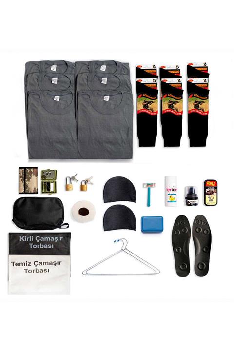 Asker Kolisi 6'lı Yazlık Temel Asker Seti: Kütahya Havacı Bedelli Asker Malzemeleri