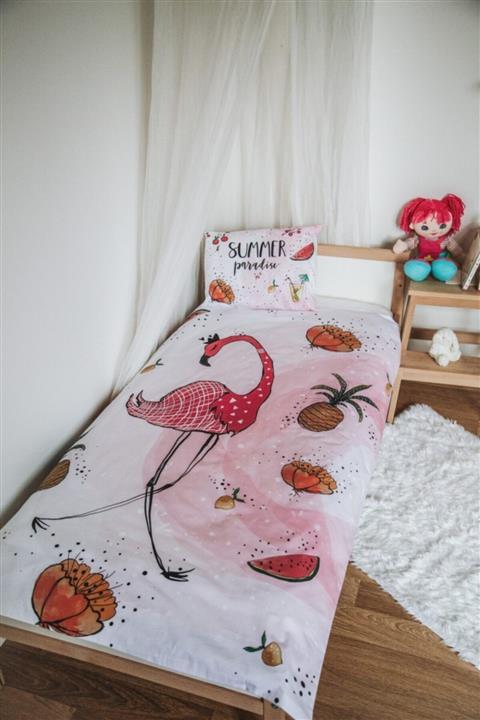 BLZ Flamingo Desenli Tek Kişilik Nevresim Takımı