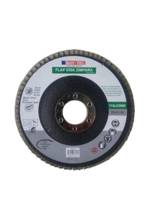 Baytec Bay-tec Flap Disk Zımpara 155 X 22mm Metal Ve Ahşap Aşındırıcı 120 Kum (1 Adet)