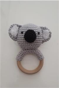 Gingerkid Amigurumi Koala Çıngıraklı Diş Kaşıma Halkası