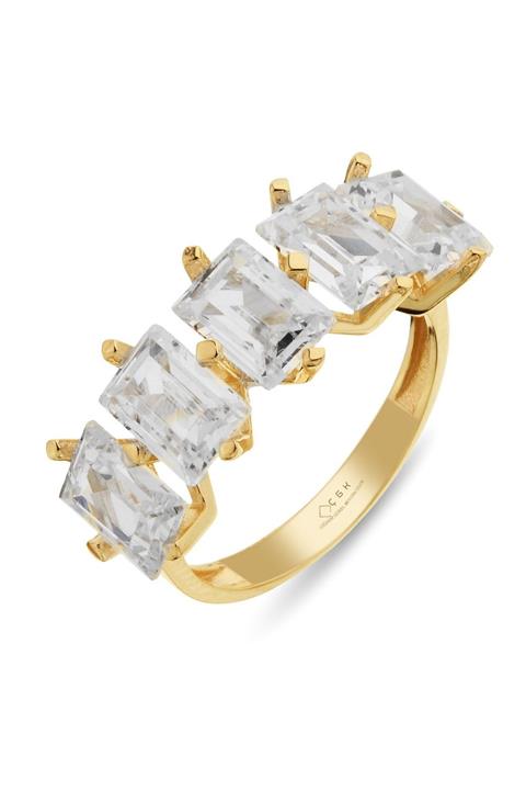 ÇGK KUYUMCULUK Sevgililer Günü Beştaş Altın Yüzük Zybt012