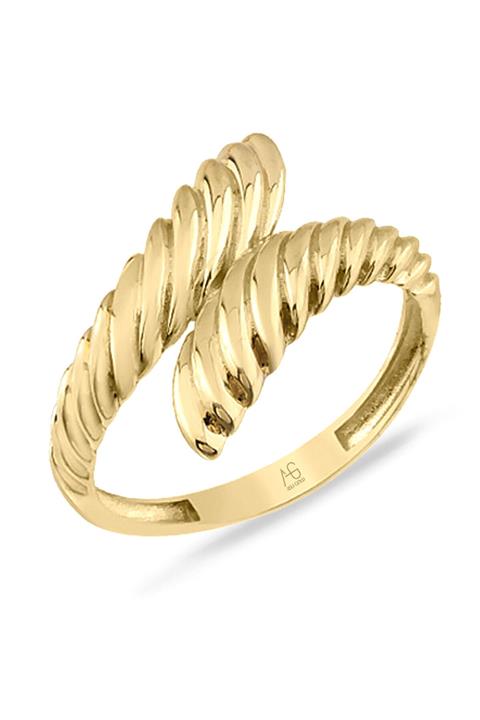 Aslı Gold Kadın Sarı Altın Sarmal Midye Yüzük