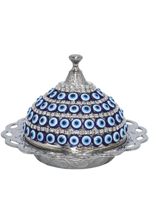 Badang Gümüş Nazar Boncuklu Şekerlik/lokumluk