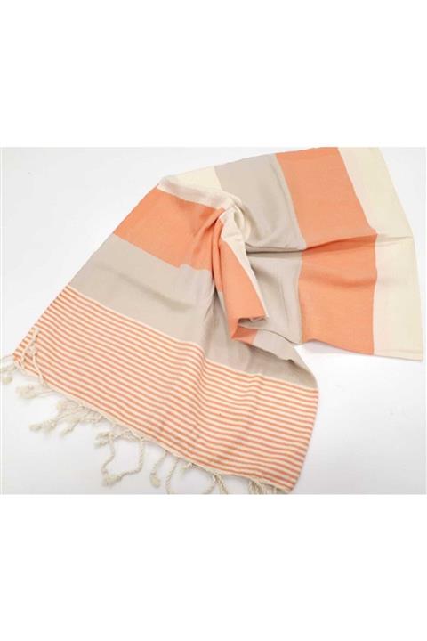 Peshtemal And Peshkir by HAKAN Tekstil Hawaıı Peştemal Orange Bej
