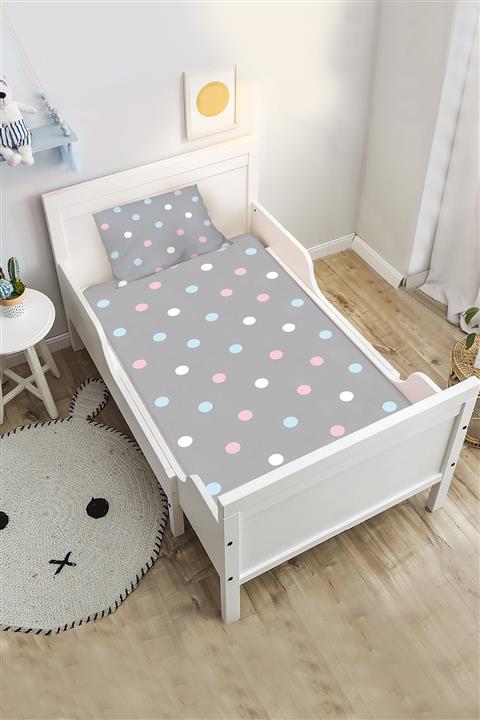 Bebişim Halı Puantiyeli Çocuk Odası Yatak Örtüsü