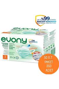 Evony 3 Katlı Cerrahi Maske 50 Li 7 Paket ( 350 Adet )