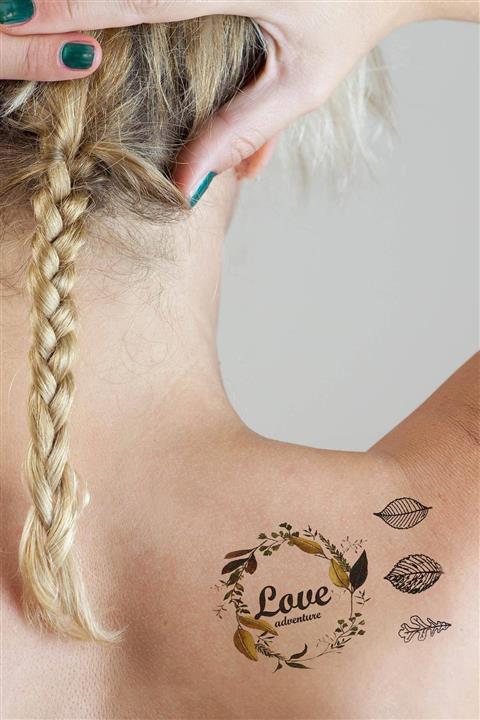 TAKIŞTIR Geçici Yaprak Dövme Tattoo