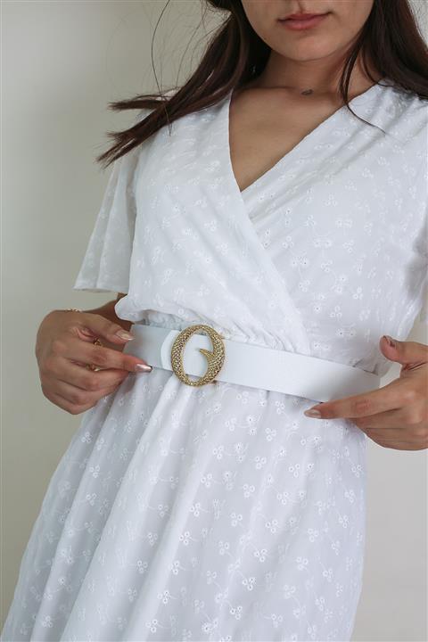 UçarıTrendler Yunus Model Gold Toka Detaylı Kemer