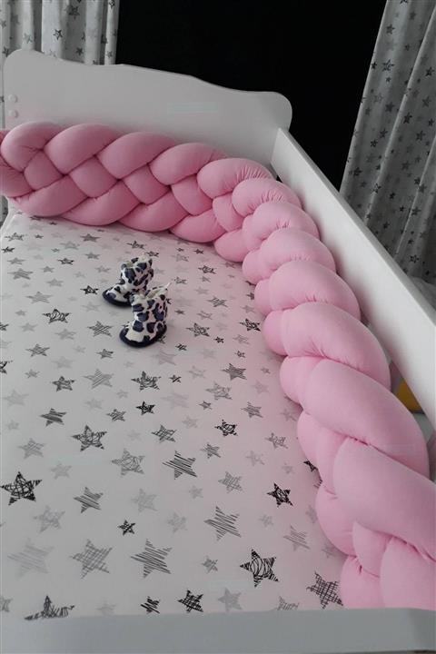 HUZURLUBEBEKLER Örgü Kenar Korumalık Örgü Yastık 280 cm 4'lü