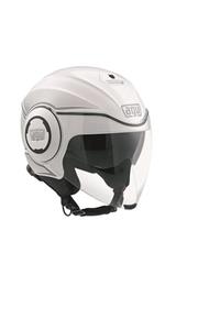 AGV Fluid Multi Radius White Silver Açik Kask